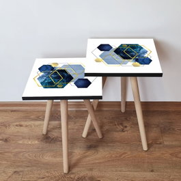 Hanah Home Mesa nido (2 piezas) - Azul Marino